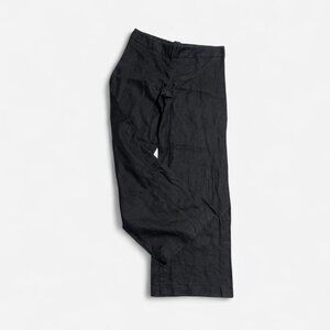 boho Wide leg black linen pants